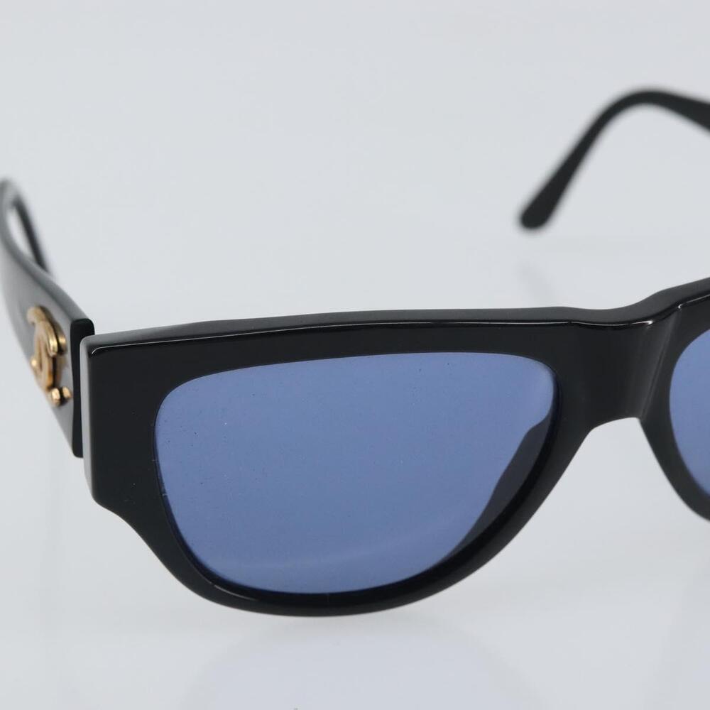 CHANEL COCO Mark Sunglasses plastic Black CC Auth BA9291 - Picture 6 of 11